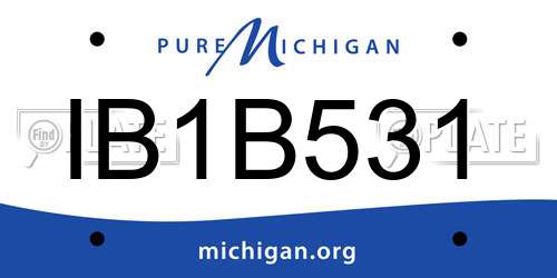 IB1B531 Michigan License Plate