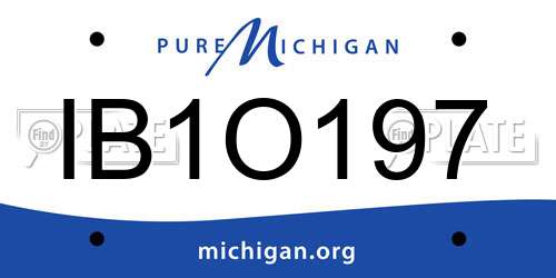 IB1O197 Michigan License Plate