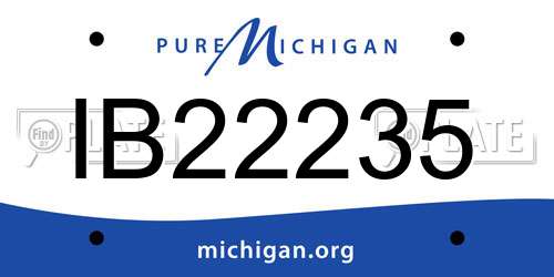 IB22235 Michigan License Plate