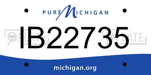 IB22735 Michigan License Plate