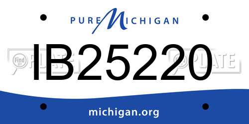 IB25220 Michigan License Plate