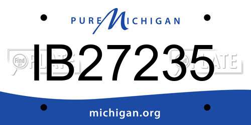 IB27235 Michigan License Plate