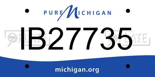 IB27735 Michigan License Plate