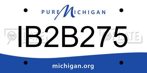 IB2B275 Michigan License Plate