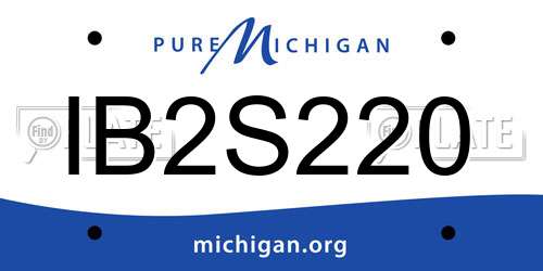 IB2S220 Michigan License Plate