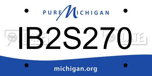 IB2S270 Michigan License Plate
