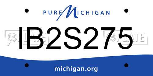 IB2S275 Michigan License Plate