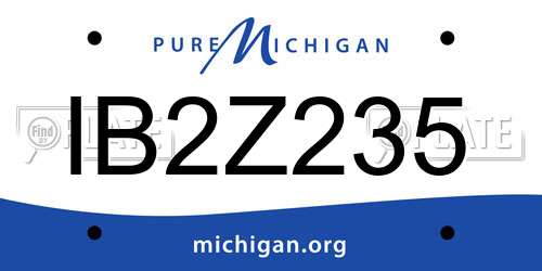 IB2Z235 Michigan License Plate
