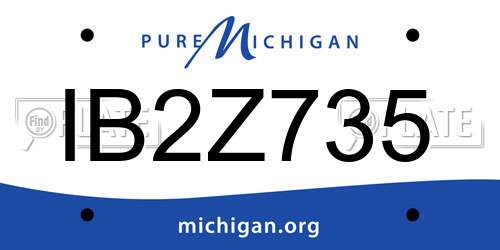 IB2Z735 Michigan License Plate
