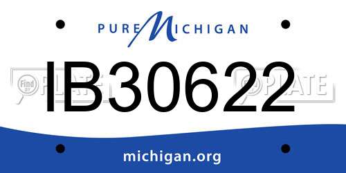 IB30622 Michigan License Plate