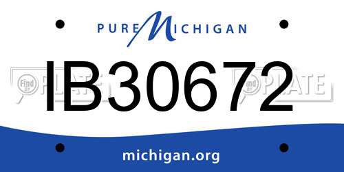 IB30672 Michigan License Plate