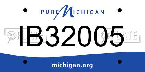 IB32005 Michigan License Plate