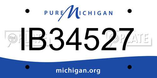 IB34527 Michigan License Plate