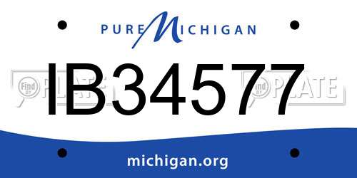 IB34577 Michigan License Plate