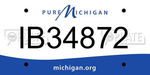 IB34872 Michigan License Plate