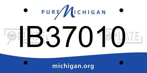 IB37010 Michigan License Plate