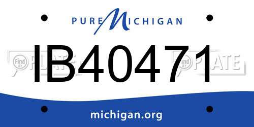 IB40471 Michigan License Plate