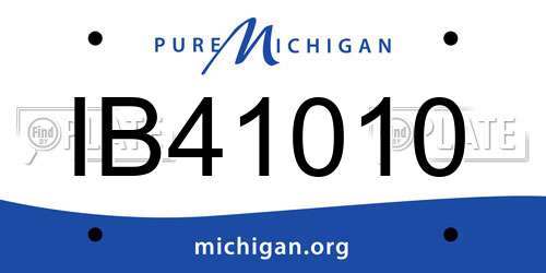 IB41010 Michigan License Plate