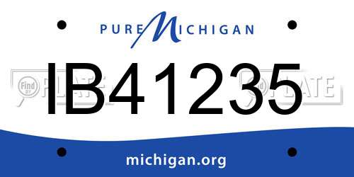 IB41235 Michigan License Plate
