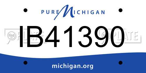 IB41390 Michigan License Plate