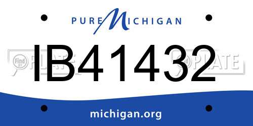 IB41432 Michigan License Plate