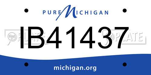 IB41437 Michigan License Plate