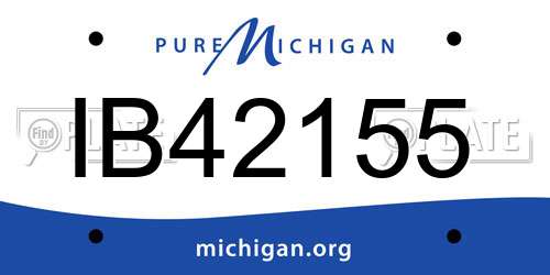 IB42155 Michigan License Plate