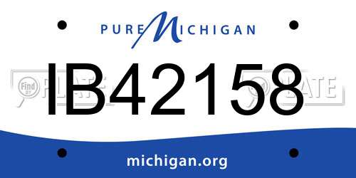 IB42158 Michigan License Plate