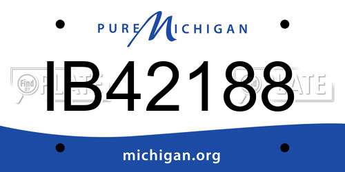 IB42188 Michigan License Plate