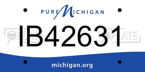 IB42631 Michigan License Plate