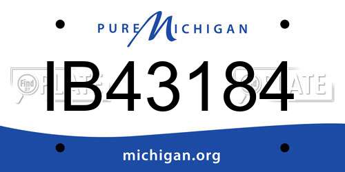 IB43184 Michigan License Plate