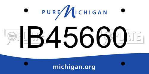 IB45660 Michigan License Plate