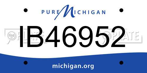 IB46952 Michigan License Plate
