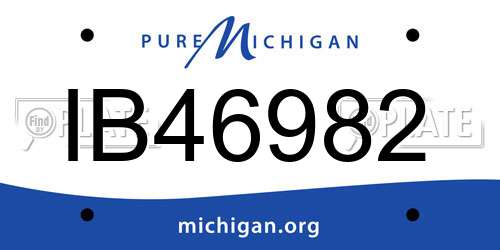 IB46982 Michigan License Plate