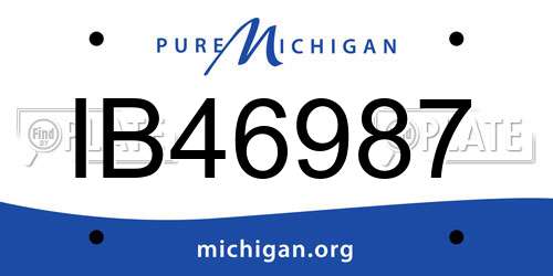 IB46987 Michigan License Plate
