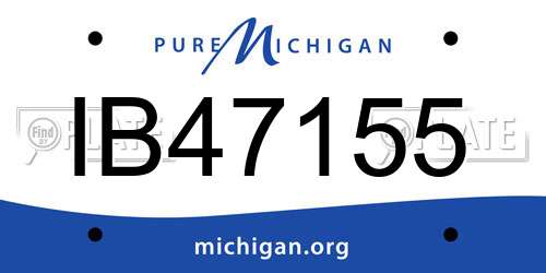 IB47155 Michigan License Plate
