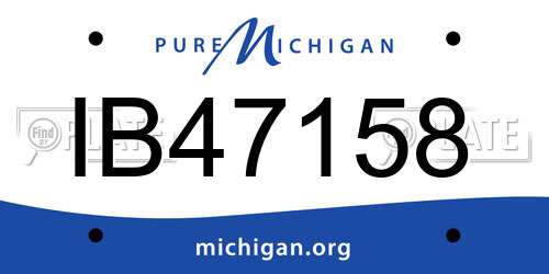 IB47158 Michigan License Plate