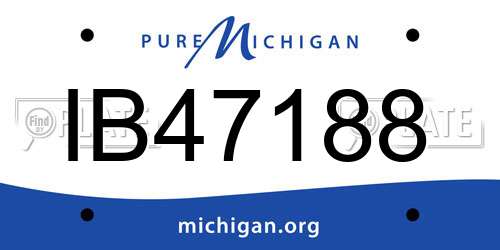 IB47188 Michigan License Plate