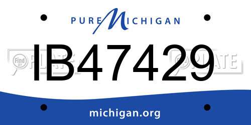 IB47429 Michigan License Plate