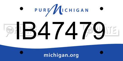 IB47479 Michigan License Plate