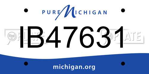 IB47631 Michigan License Plate