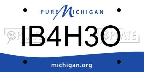 IB4H3O Michigan License Plate