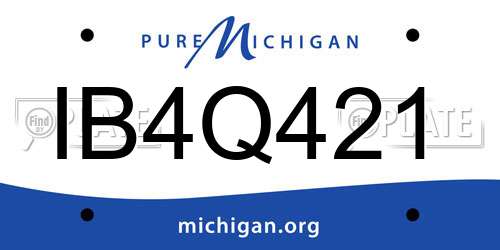 IB4Q421 Michigan License Plate
