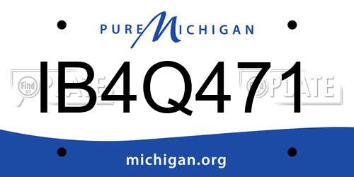 IB4Q471 Michigan License Plate