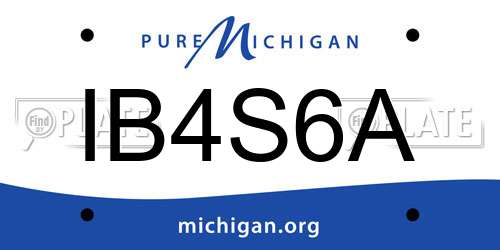 IB4S6A Michigan License Plate