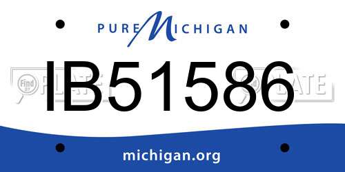 IB51586 Michigan License Plate