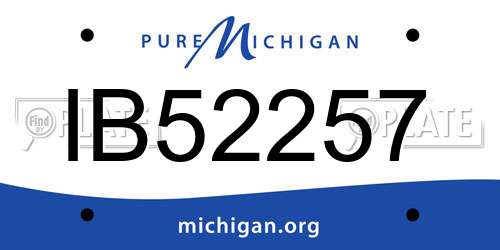 IB52257 Michigan License Plate