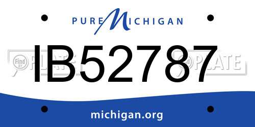 IB52787 Michigan License Plate