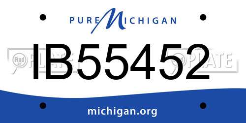 IB55452 Michigan License Plate
