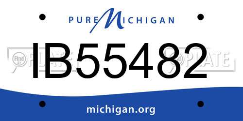 IB55482 Michigan License Plate